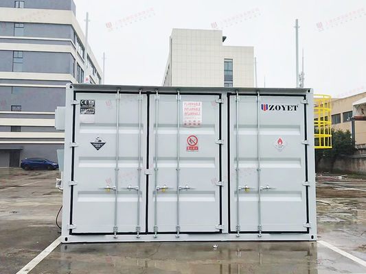 Doppelmauerte Bitumencontainer mit geschützter Tür